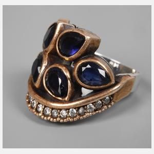 Damenring mit Steinbesatz