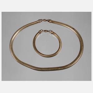 Schlangenarmband und Kette