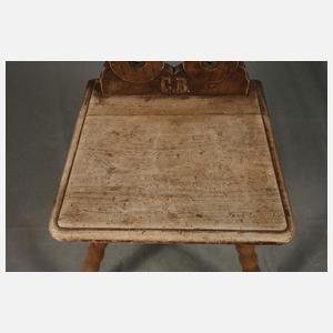 Bäuerlicher Brettstuhl