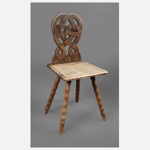 Bäuerlicher Brettstuhl