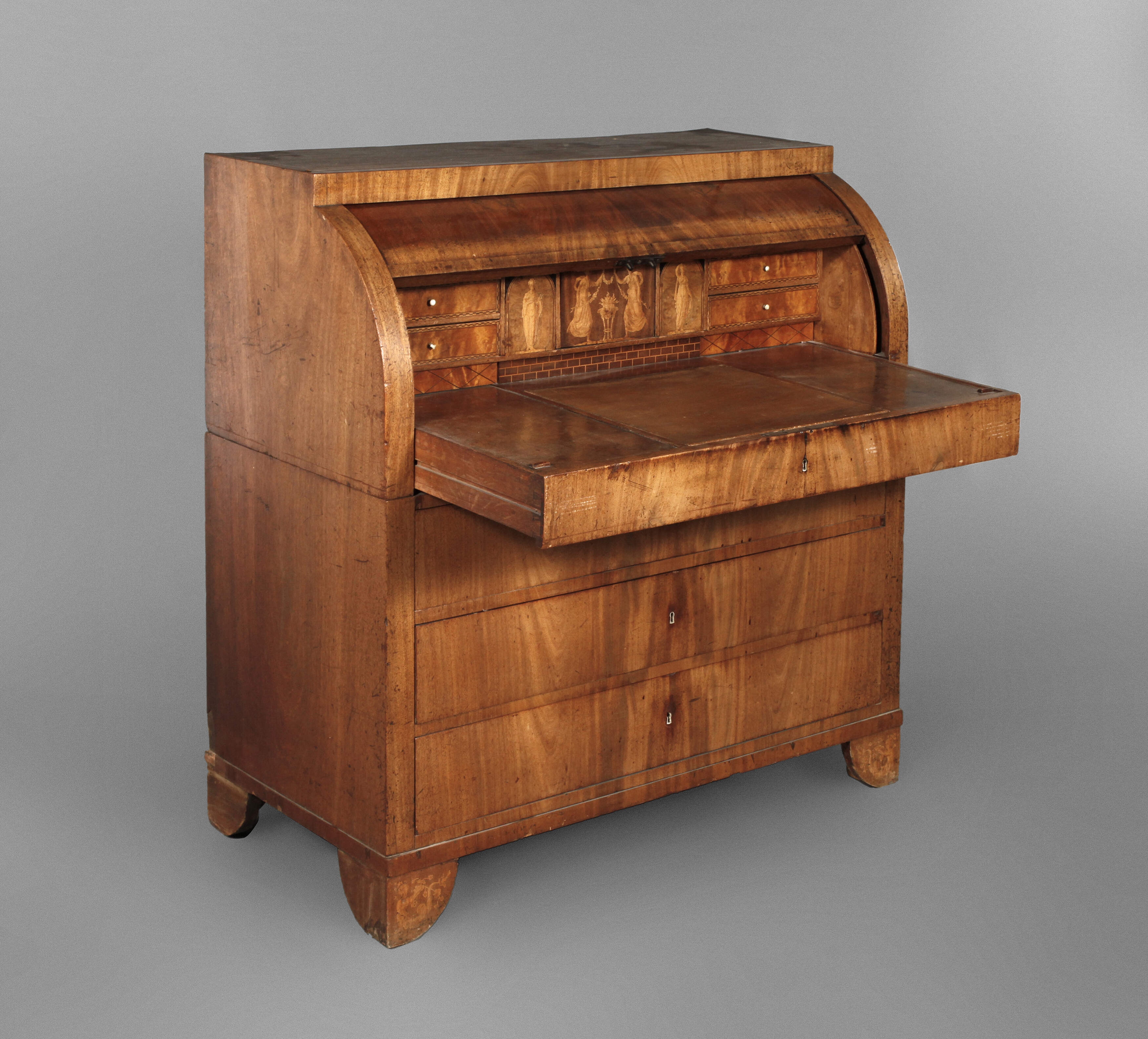 Feines Zylinderbüro Biedermeier