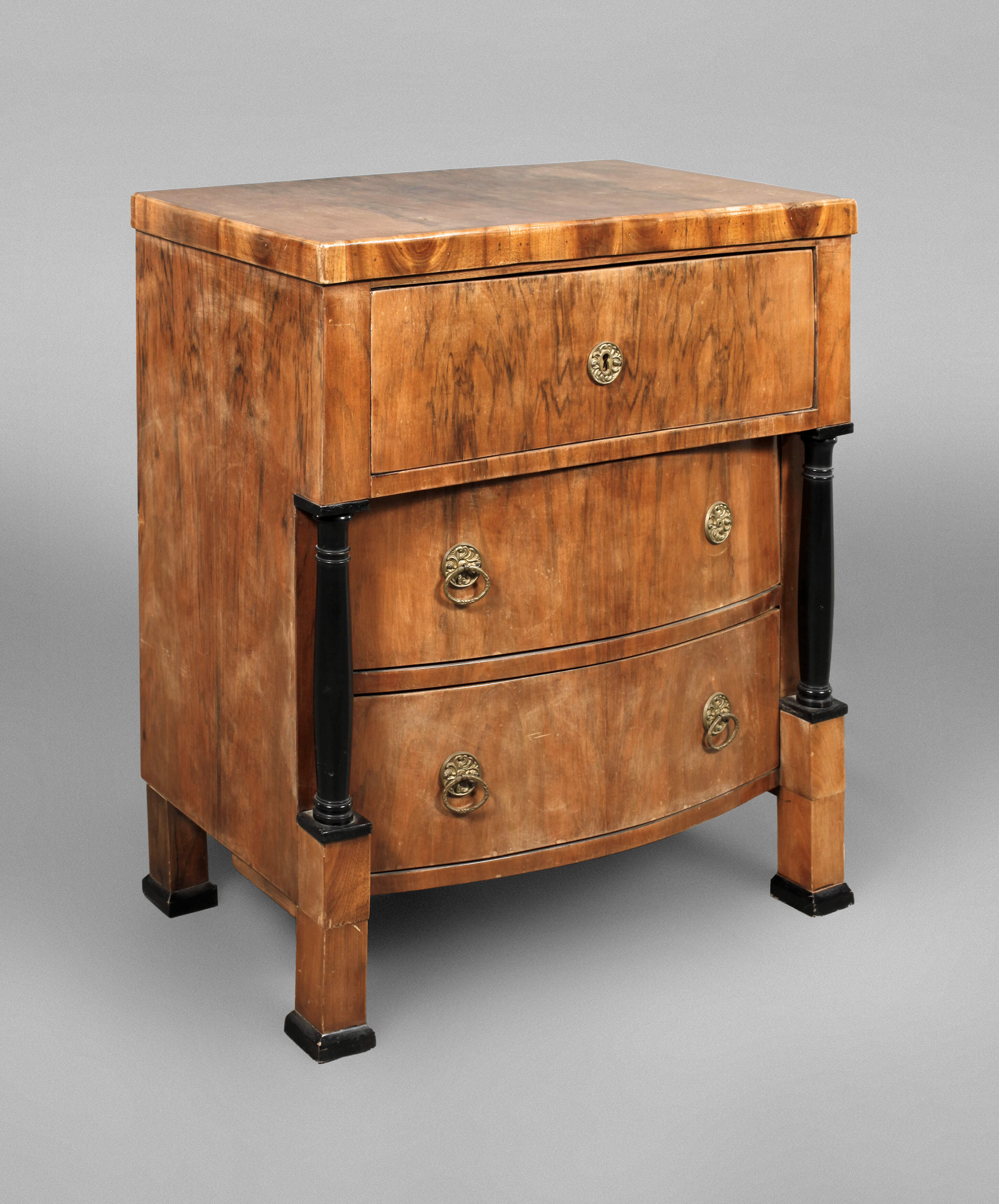Kleine Säulenkommode Biedermeier