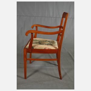 Paar Armlehnstühle Kirschbaum