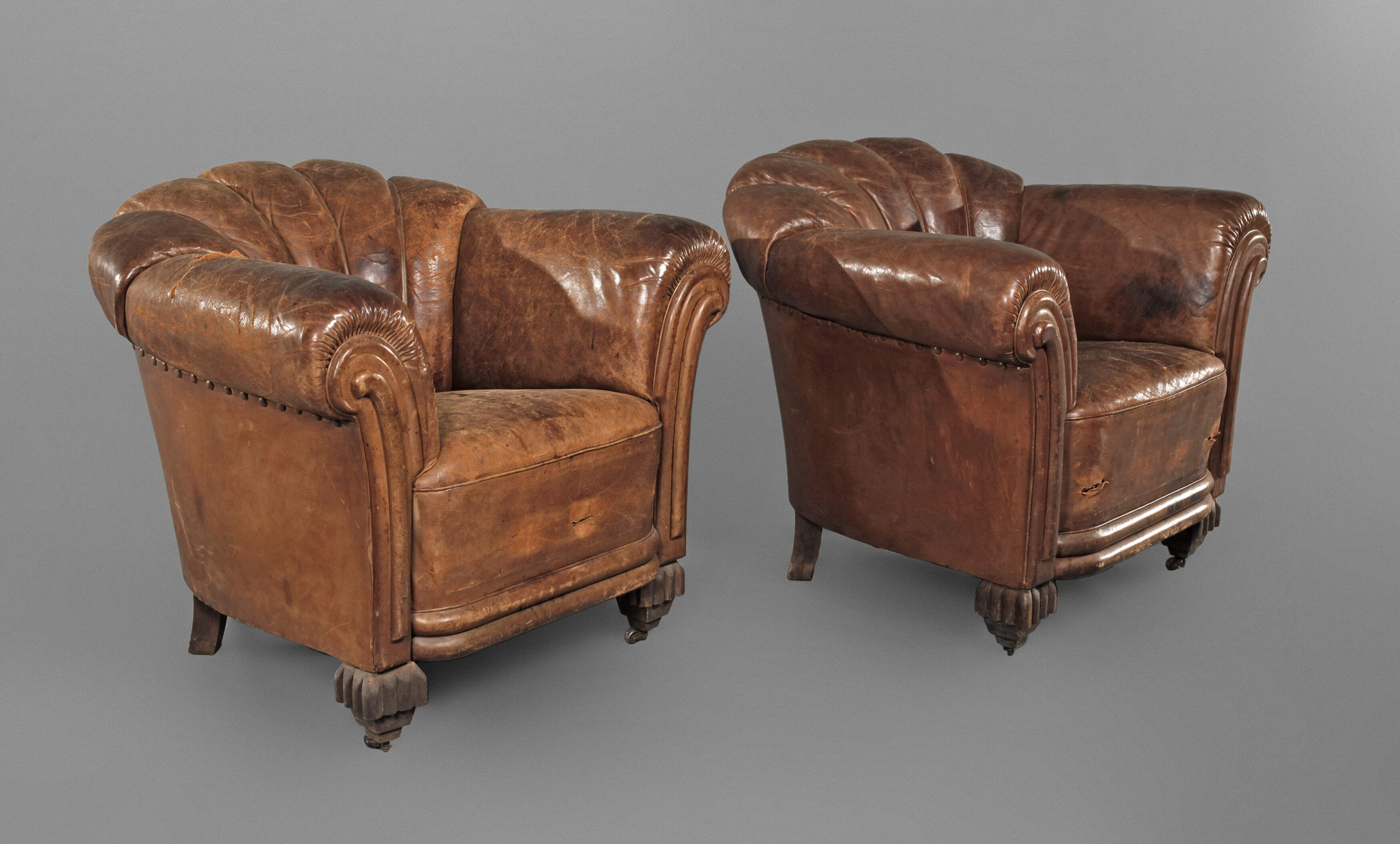 Paar Clubsessel Leder