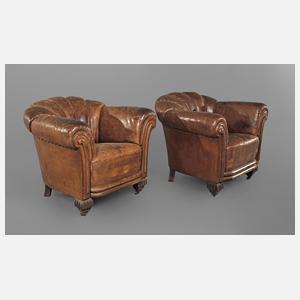 Paar Clubsessel Leder