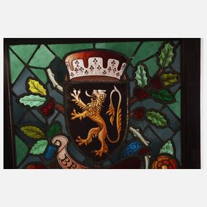 Bleiglasfenster mit Wappen