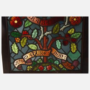 Bleiglasfenster mit Wappen