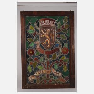 Bleiglasfenster mit Wappen