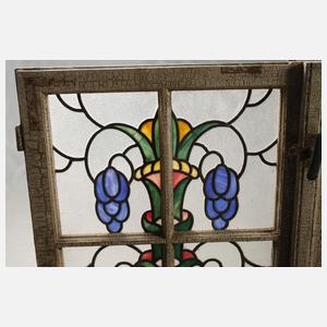 Zwei Bleiglasfenster Art déco