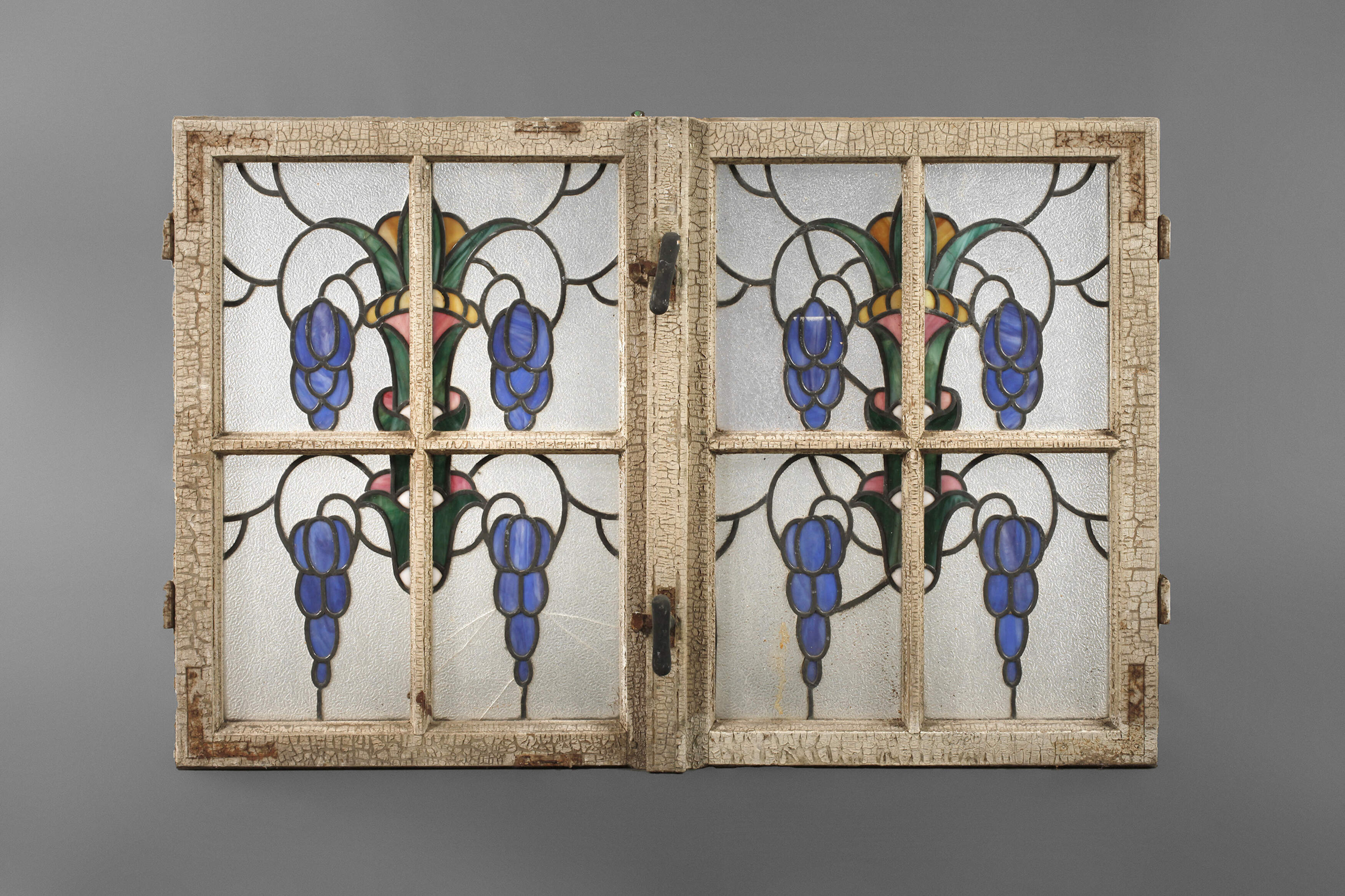 Zwei Bleiglasfenster Art déco