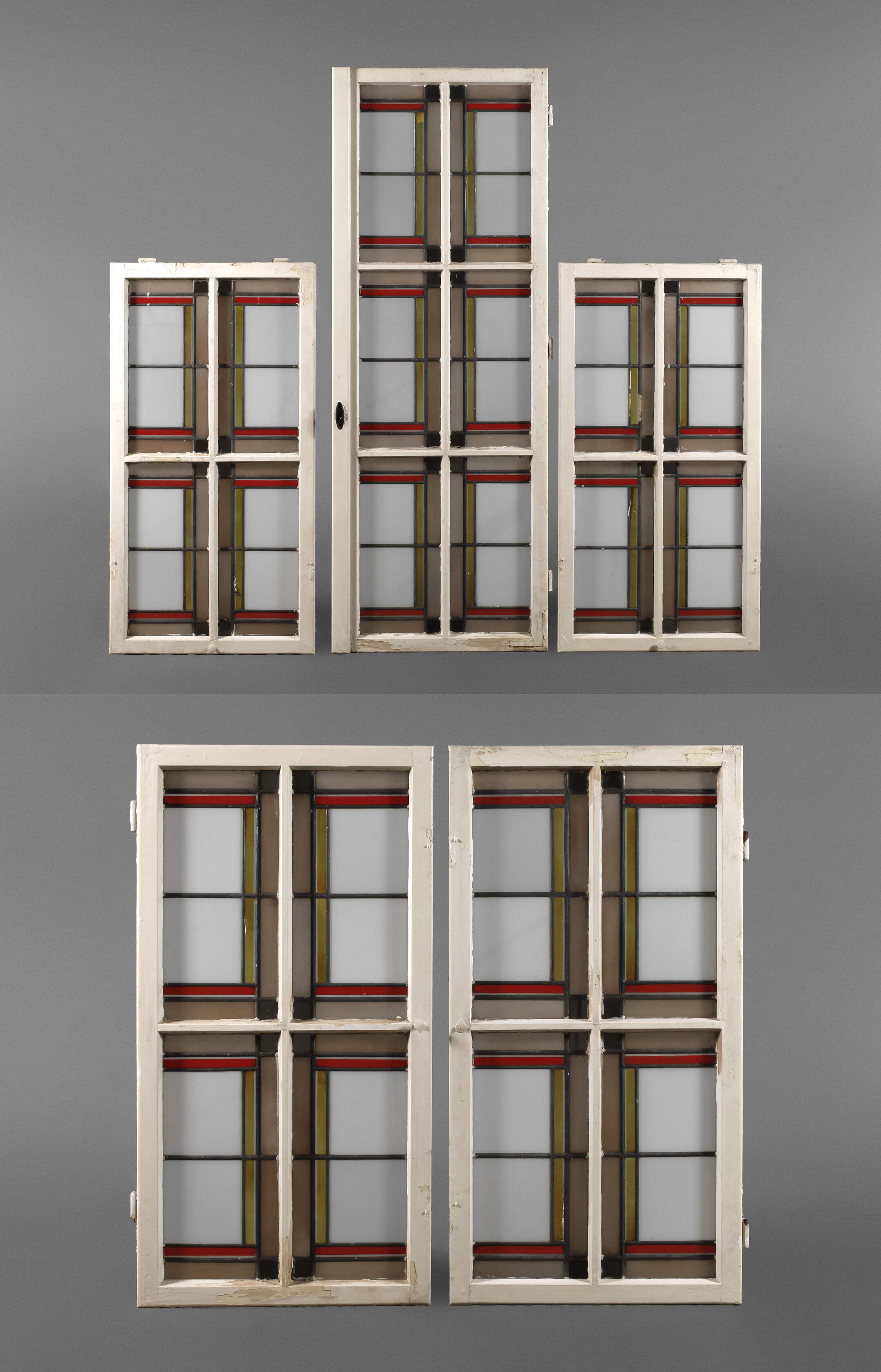 Konvolut Bleiglasfenster