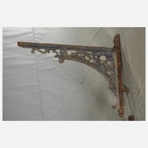 Paar prächtige Wandkonsolen Gusseisen