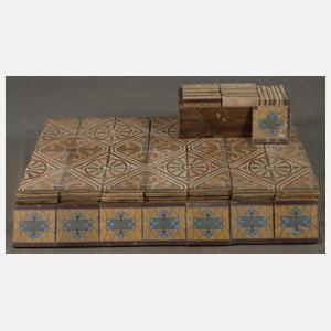 3 qm Bodenfliesen Jugendstil