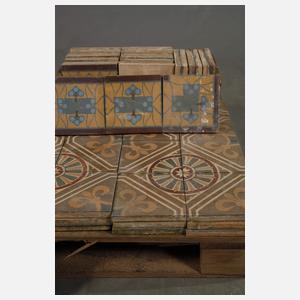 3 qm Bodenfliesen Jugendstil