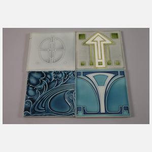 Zehn Jugendstilfliesen