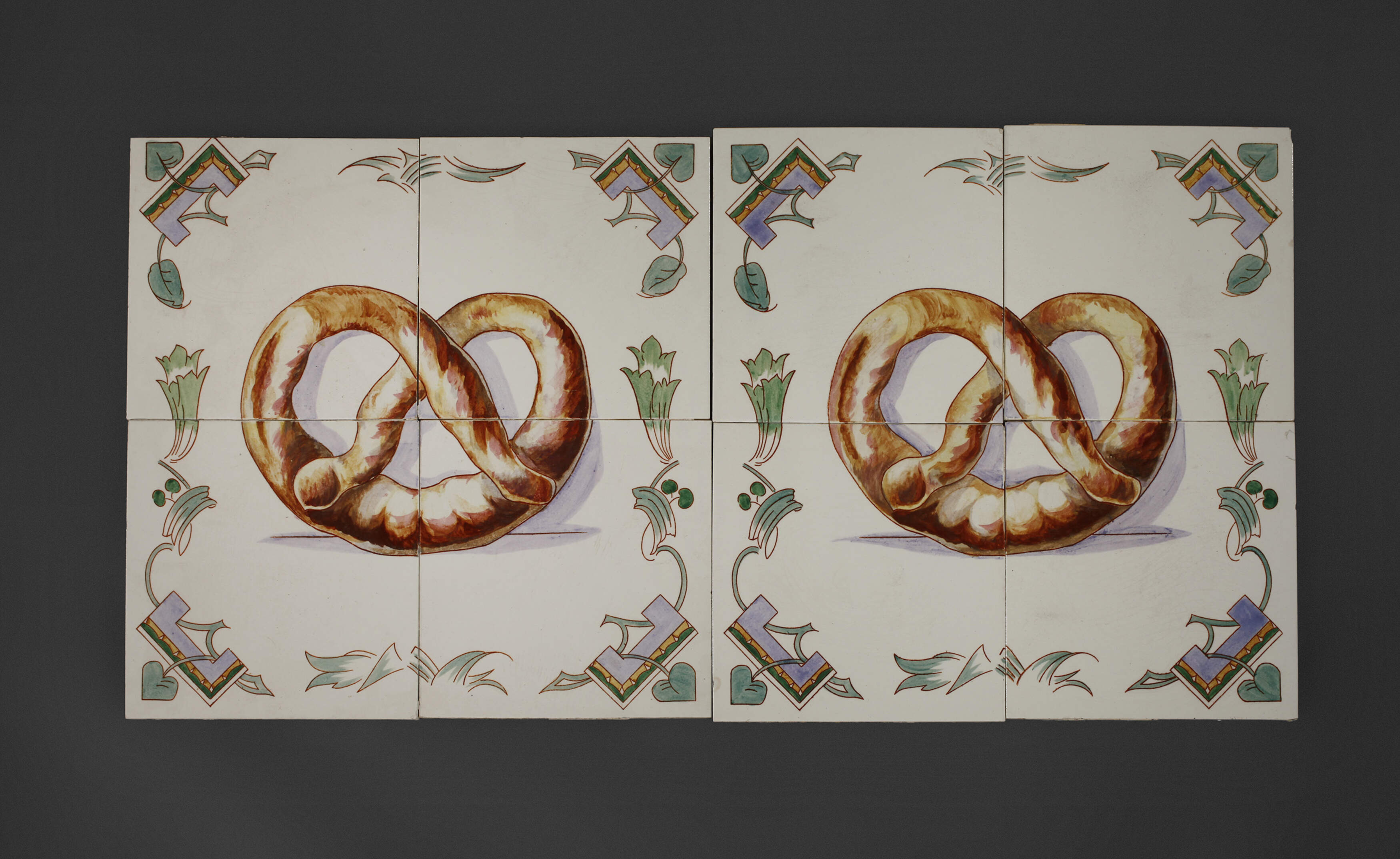 Zwei Fliesenbilder Bäckerei