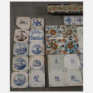 Konvolut barocke Wandfliesen