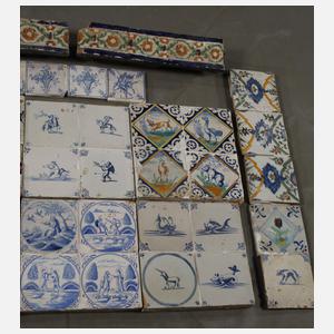 Konvolut barocke Wandfliesen