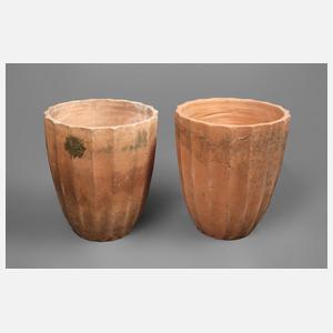 Paar Gartenvasen Terrakotta