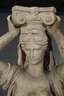 Große Gartenfigur als Karyatide