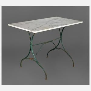 Gartentisch mit Marmorplatte