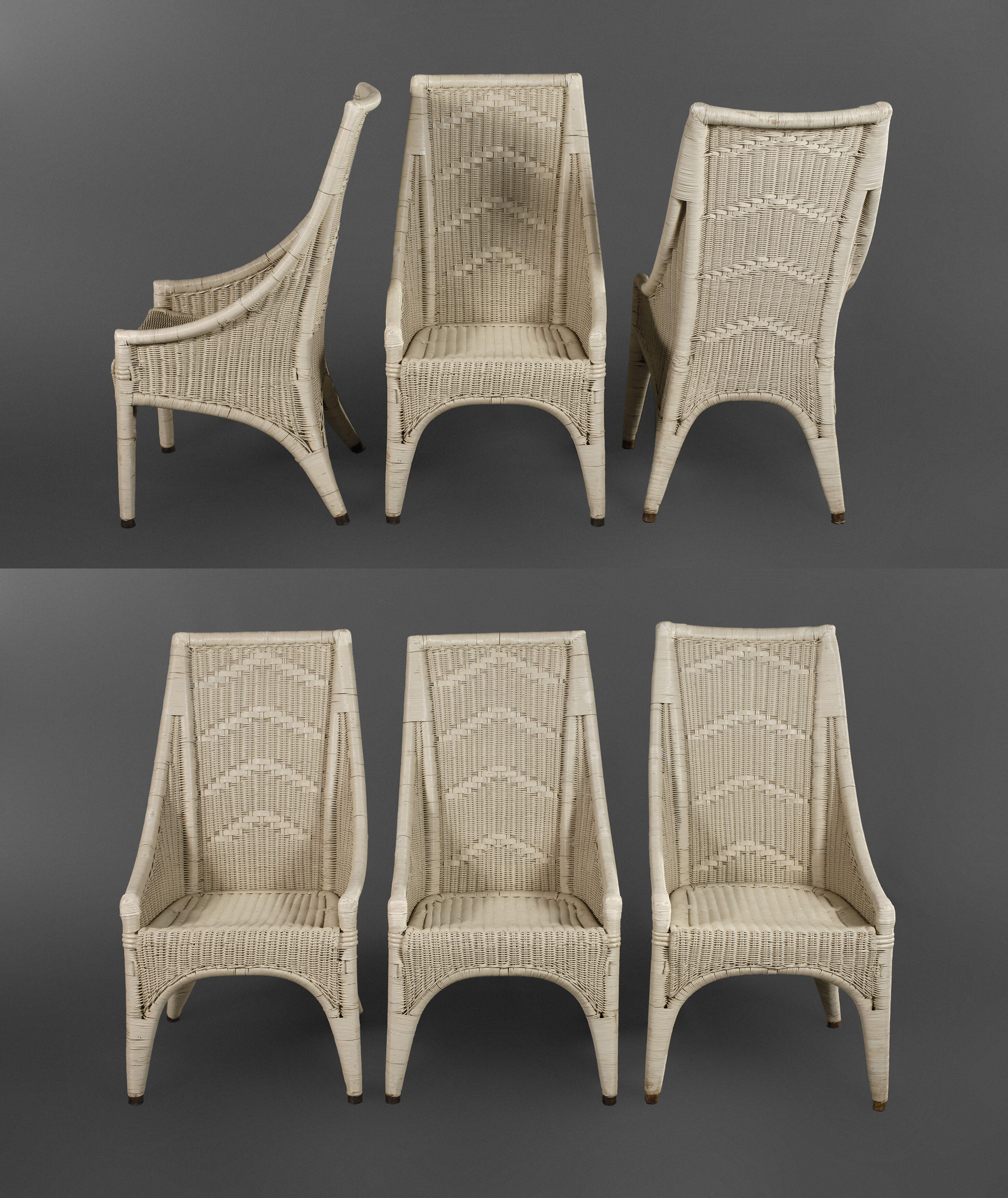 Sechs Terrassenstühle