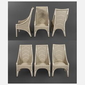 Sechs Terrassenstühle