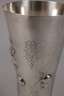 Silber Pokalvase mit Mohnblumen