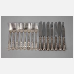 Jugendstil-Speisebesteck Silber