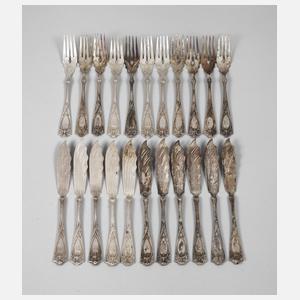 Fischbesteck Silber
