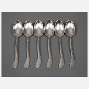 Sechs Mokkalöffel Heinrich Vogeler "Tulipan"