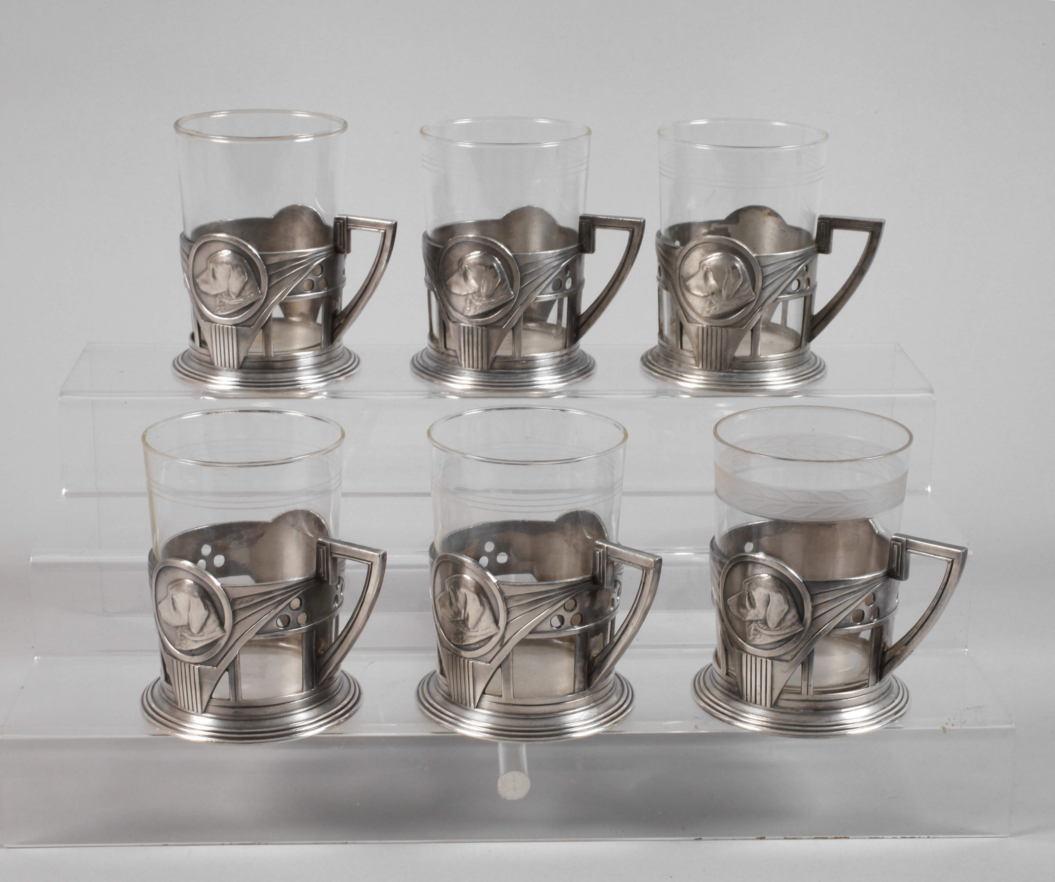 WMF sechs Teeglashalter