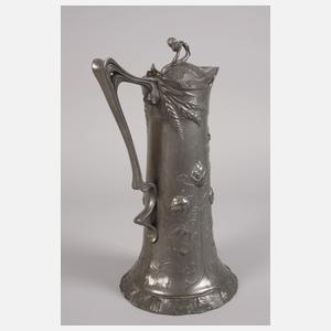 Große Schenkkanne Zinn