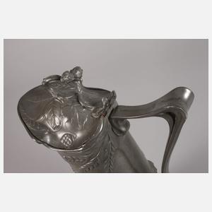 Große Schenkkanne Zinn