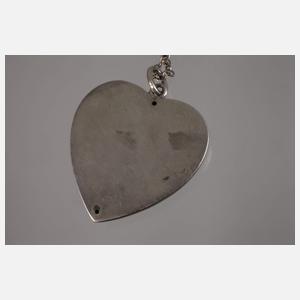 Emailleherz an Kette