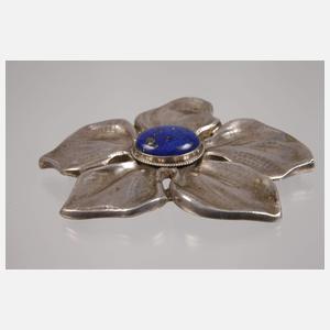 Jugendstilbrosche mit Lapislazuli