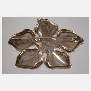 Jugendstilbrosche mit Lapislazuli