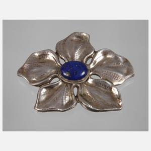 Jugendstilbrosche mit Lapislazuli