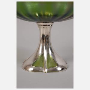 Tafelaufsatz Silber mit Glasmontierung Kralik