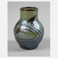 Loetz Wwe. kleine Vase mit Silberauflagen111