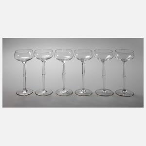 Theresienthal sechs Stängelgläser