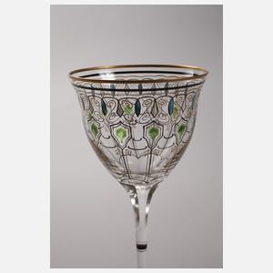 Zwei Weinrömer Emaillemalerei