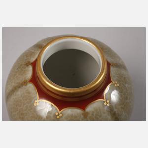 KPM Berlin Deckelvase Reduktionsglasur