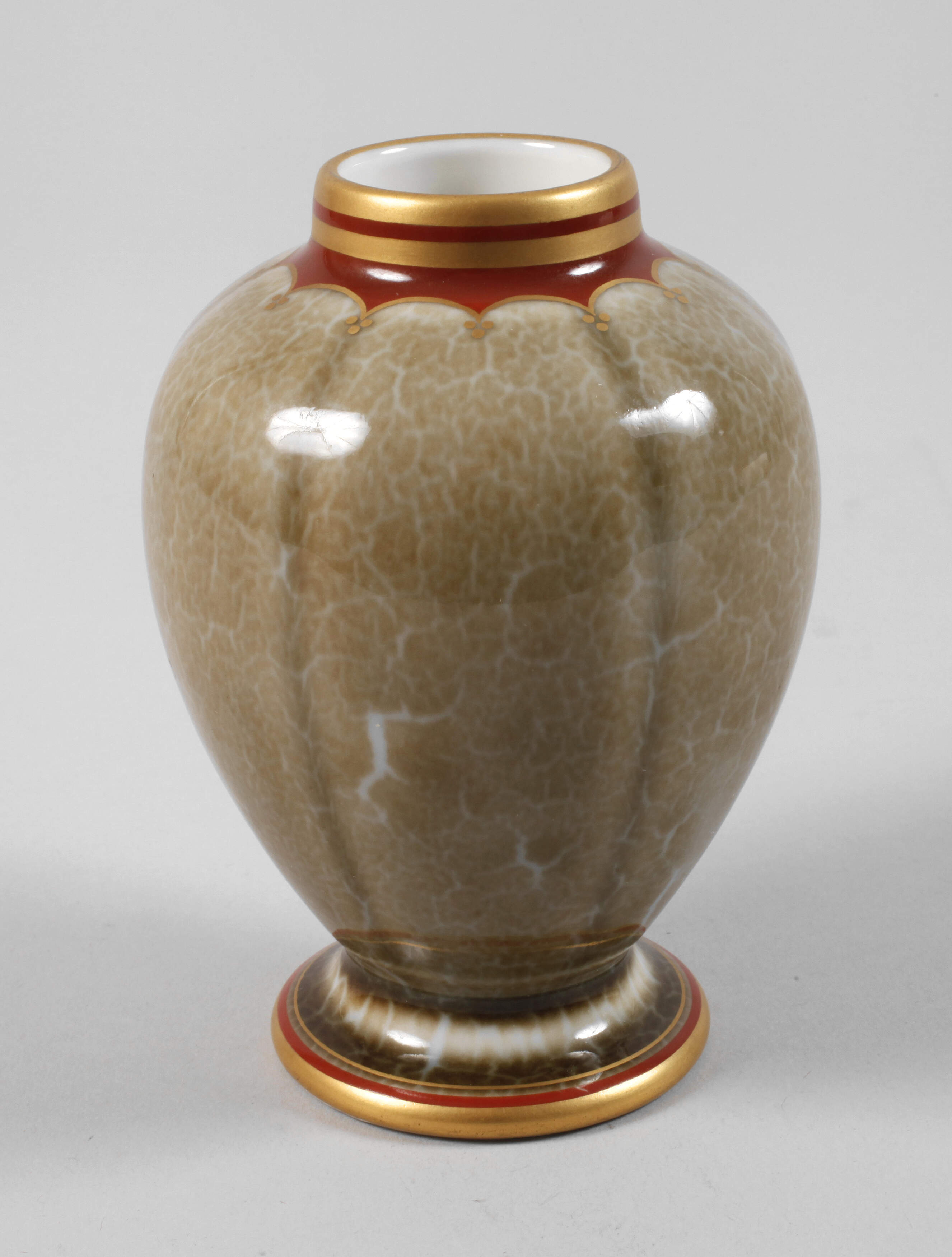 KPM Berlin Deckelvase Reduktionsglasur