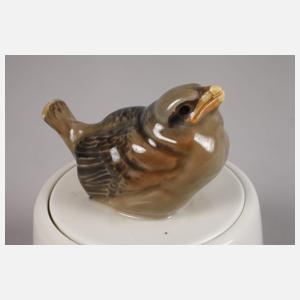 Meissen ”Spatz auf Dose”