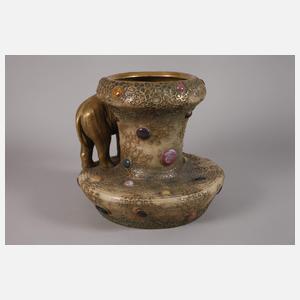 Amphora "Grès-Bijou"-Vase mit Elefant