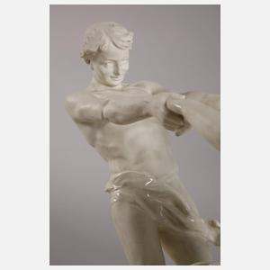 Goldscheider Wien figürlicher Tafelaufsatz