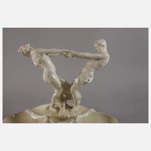 Goldscheider Wien figürlicher Tafelaufsatz