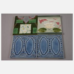 Zehn Jugendstilfliesen