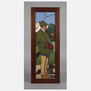 Großes Fliesenbild mit Jägermotiv